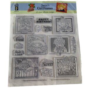 Hot Off the Press Janie's Girl Frame Clear Stamps HOTP1176 - New